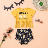 Baby Boy Floral Pattern Suit T-Shirt & shorts - PrettyKid