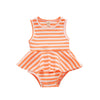 6-24months Baby Onesies Striped Skirt Hem Romper Wholesale Baby Clothes - PrettyKid
