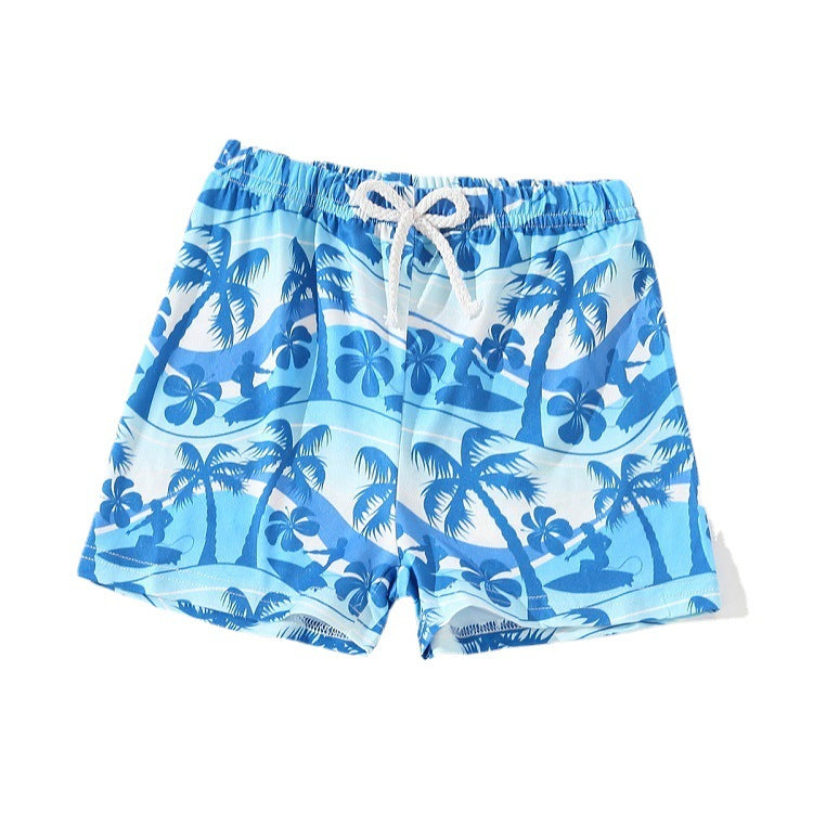 18M-6Y Toddler Boys Coconut Tree Print Beach Shorts Wholesale Boy Clothing - PrettyKid
