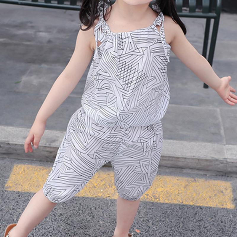 2-piece Geometric Pattern Tops & Shorts for Toddler Girl - PrettyKid