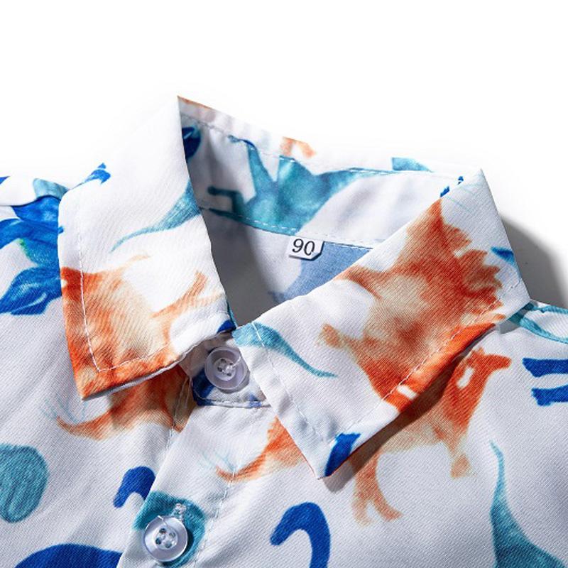 Dinosaur Print Shirt For Boys - PrettyKid