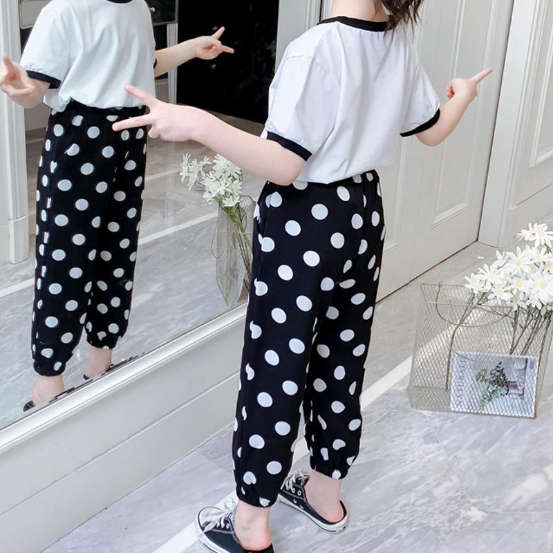 Girl T-shirt & Polka Dot Pants - PrettyKid