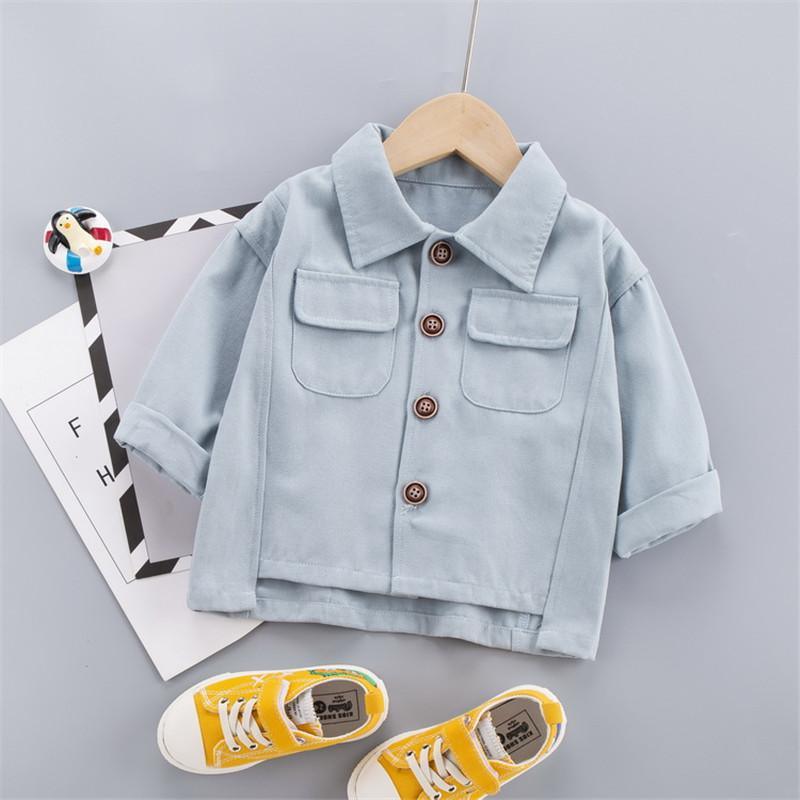 Solid Pocket Design Jacket for Children Boy - PrettyKid