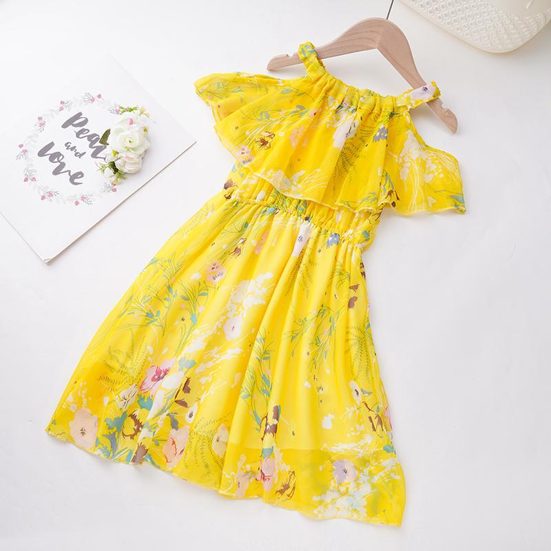 Toddler Girl Floral Pattern Summer Dress Wholesale Children's Clothing - PrettyKid