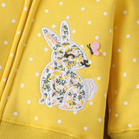 Baby Girls Cartoon Yellow Rabbit Coat Jumpsuit Pants Set Wholesale Baby Clothes Suppliers - PrettyKid