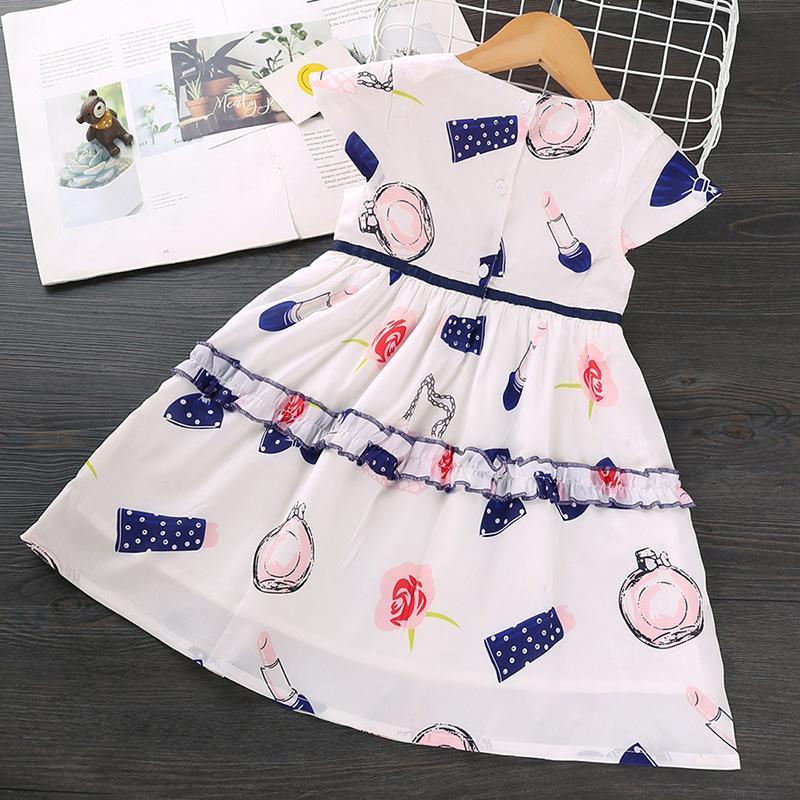 Floral Printed Dress for Toddler Girl Wholesale children's clothing - PrettyKid