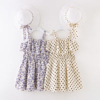 Toddler Ruffle Trim Polka Dot Cami Dress - PrettyKid