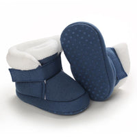 Velcro Design Soft Cotton Fabric Baby Shoes - PrettyKid