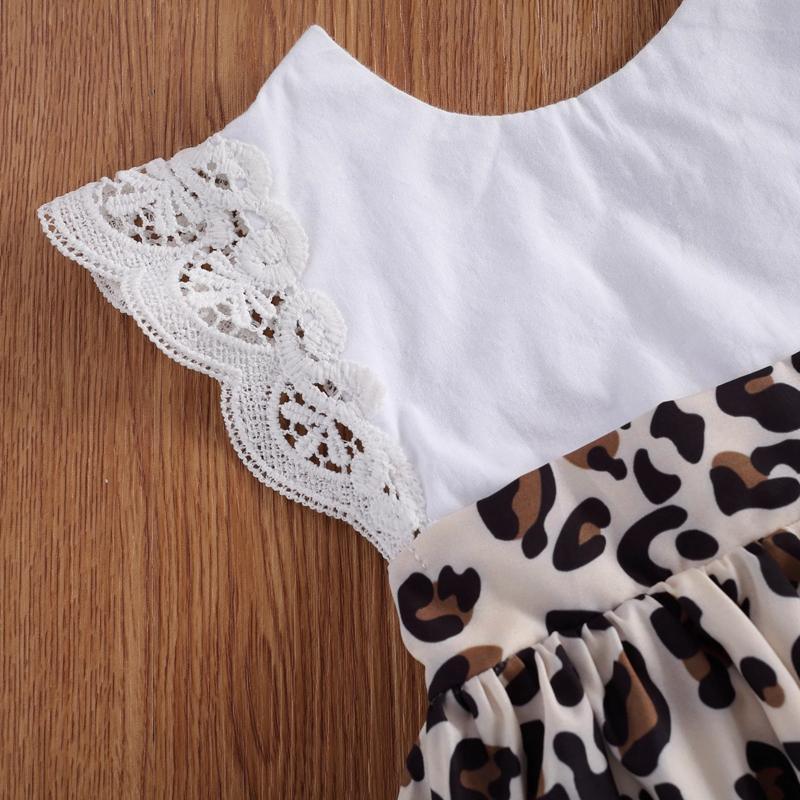 Baby Girl 2pcs Leopard Print Bodysuit & Headband - PrettyKid