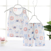 Toddler Boy Animal Patten Print Pajamas Sets - PrettyKid