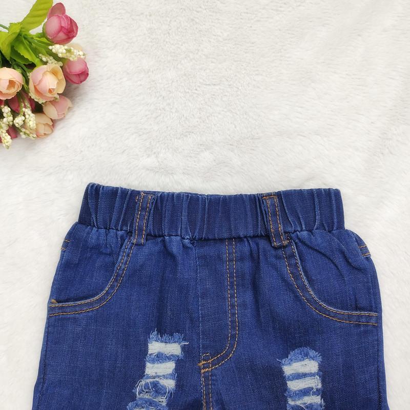 Grow Girl Lace Stitching Loose Jeans - PrettyKid