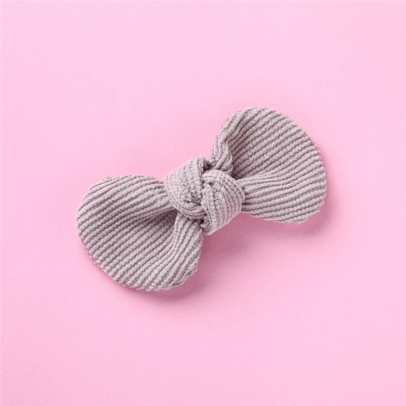 Children's Hairpin With Solid Color Corduroy Bow Children's Clothing - PrettyKid