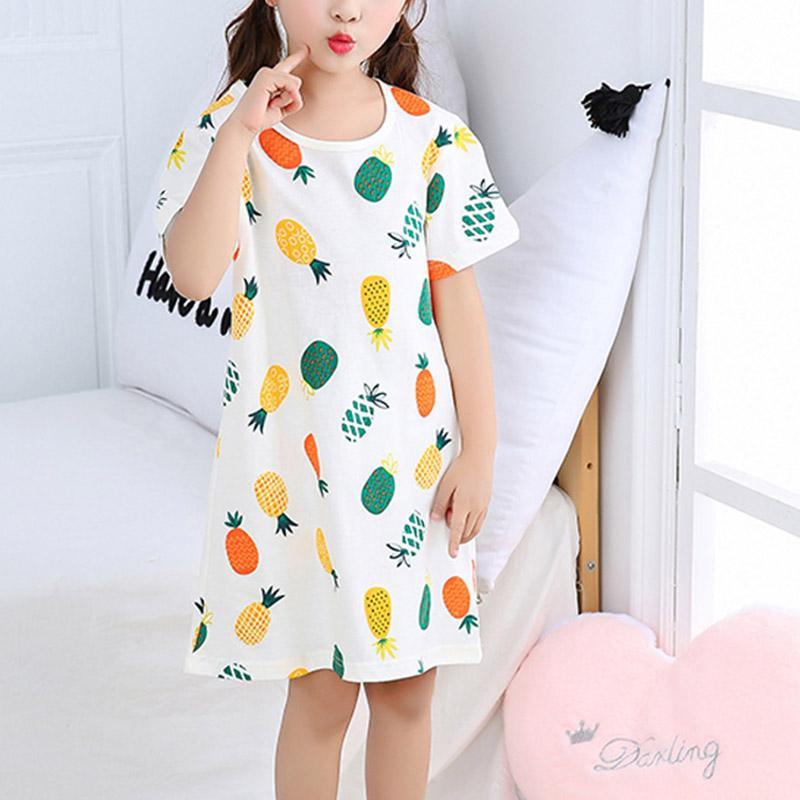 Pineapple Pattern Pajamas Dress for Girl - PrettyKid