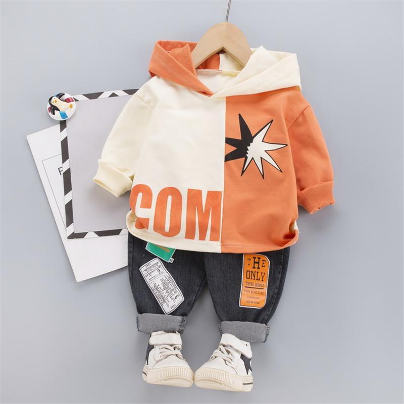 2-piece Letter Pattern Hoodie & Pants for Children Boy - PrettyKid