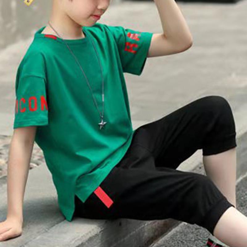 Kid Boy Letter Top & Shorts - PrettyKid