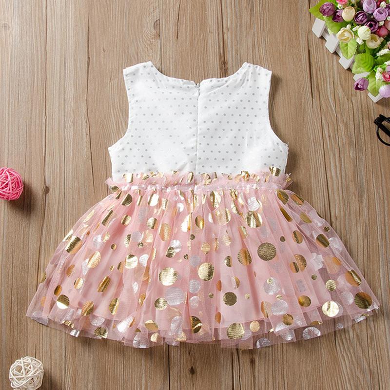 Wave Dot Gauze Dress for Toddler Girl - PrettyKid