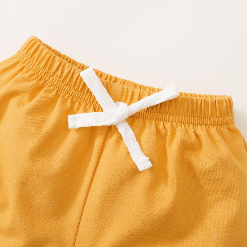 Baby Solid Color Short Sleeve T-shirt & Shorts - PrettyKid