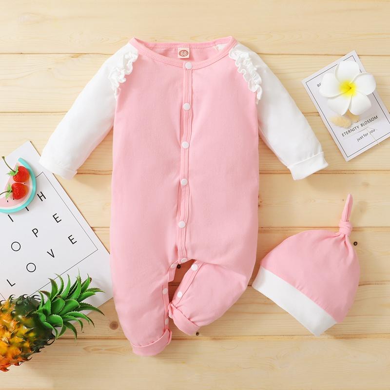 2-piece Ruffle Jumpsuit & Hat for Baby Girl - PrettyKid