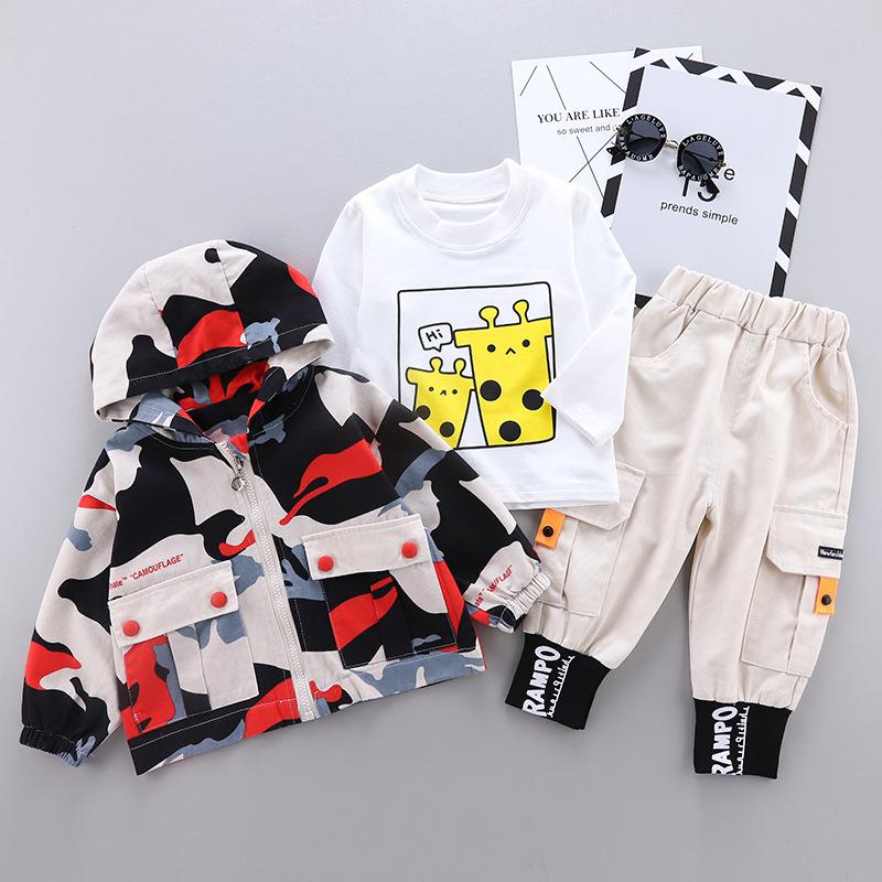 3-piece Camouflage Coat & Sweatshirt & Pants for Children Boy - PrettyKid