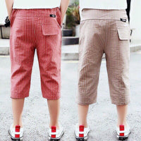 Kid Boy Red Stripes Casual Pants 2/3 - PrettyKid