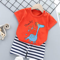 2pcs Cute Prints T-shirt and Pants No Shoes - PrettyKid