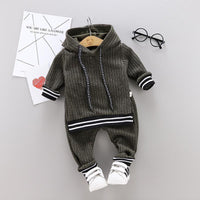 2-piece Stripe Hoodie and Pants Set(No Shoes) - PrettyKid