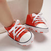Baby/Toddler 's Orange Dotted Canvas Shoes Children's clothing wholesale - PrettyKid