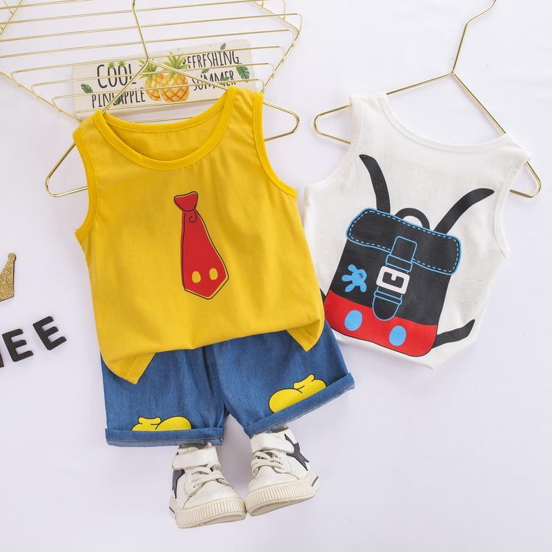 2-piece Cartoon Design Vest & Shorts for Children Boy - PrettyKid