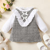 Wholesale Baby Daily Sweet Elegant Cute Ruffled Collar Long Sleeve Dress in Bulk - PrettyKid