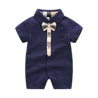 High Quality Cotton Classic Plaid Short-sleeve Bodysuit Children's clothing wholesale - PrettyKid