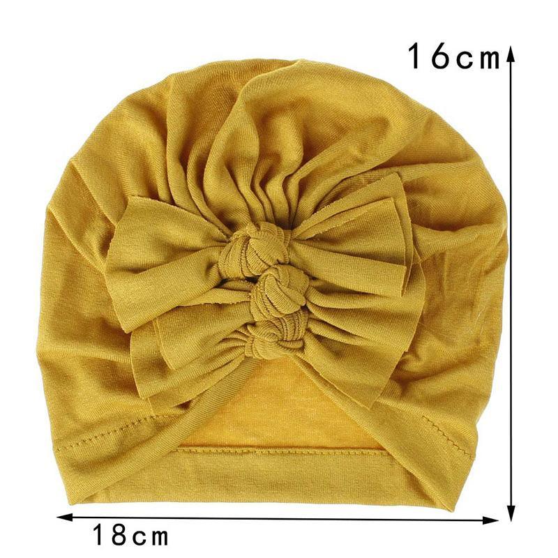 Cute Bownot Decoration Ruffled Head Cap - PrettyKid