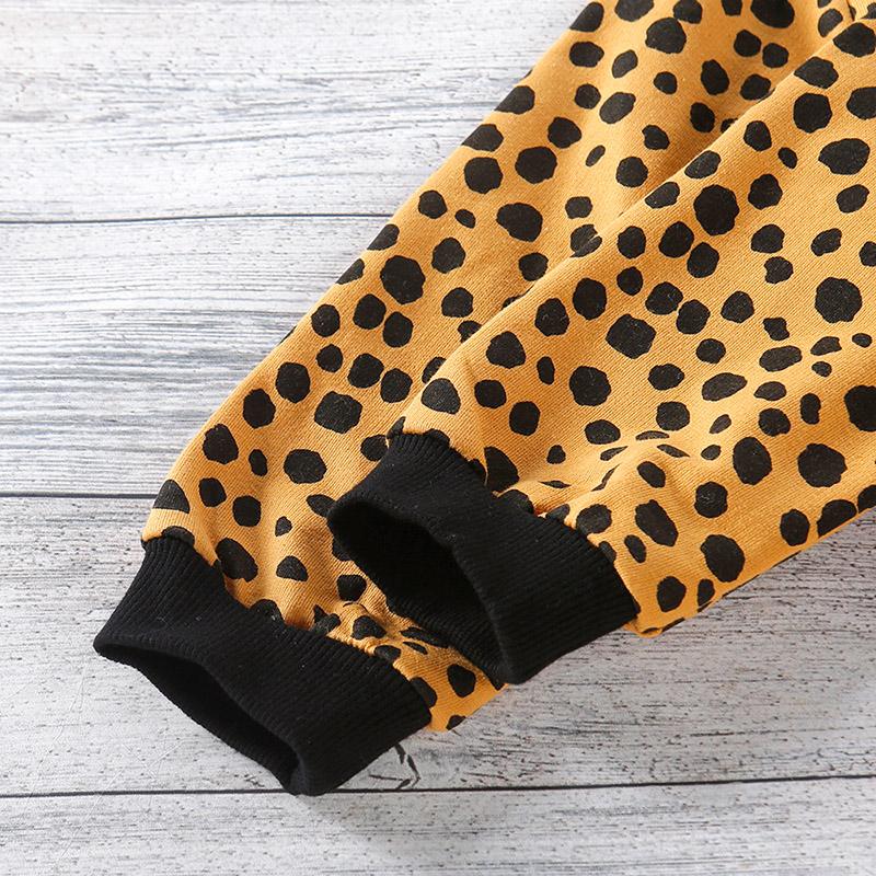 newborn baby clothes wholesale Toddler Girl Leopard Print Long Sleeve Dress Wholesale Children's Clothing - PrettyKid