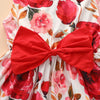 2-piece Floral Printed Dress & Headband for Baby Girl Wholesale children's clothing - PrettyKid