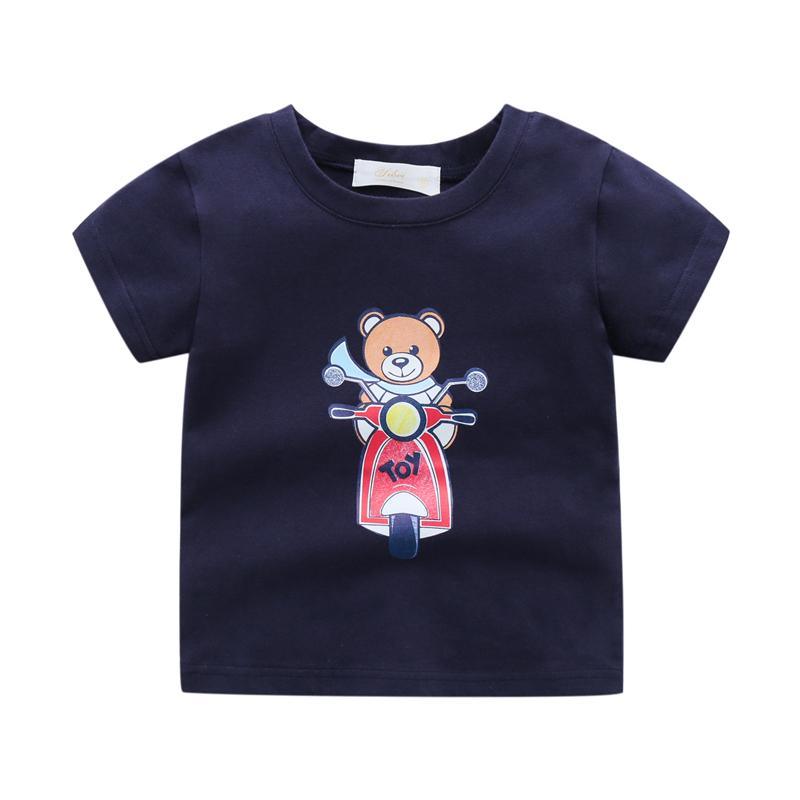 High Quality Cotton Cute Cartoon Animal Short-Sleeve Tee Wholesale children's clothing - PrettyKid