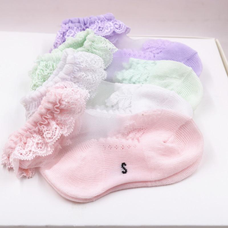 Lace Ruffled Breathable Socks Wholesale children's clothing - PrettyKid