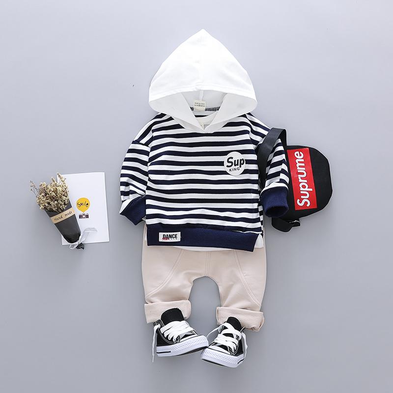 2-piece Striped Hoodie & Pants for Children Boy - PrettyKid