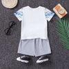 2-6Y Wholesale Toddler Boy Clothes Sets Wolf Print T-Shirts & Shorts - PrettyKid