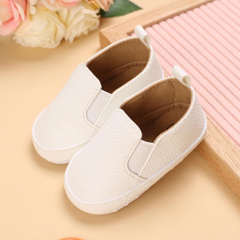 Baby Solid Color PU Shoes - PrettyKid