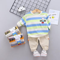 2-piece Bear Pattern Sweatshirts & Pants for Children Boy - PrettyKid