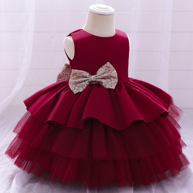 Toddler Girl Bow Decor Backless Sleeveless Formal Puffball Dress Children's Clothing - PrettyKid