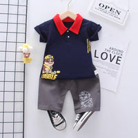 Toddler Boy Polo T-shirt & Shorts Wholesale Children's Clothing - PrettyKid