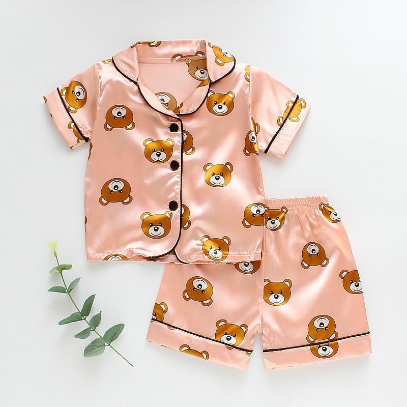 2-piece Animal Pattern Pajamas for Toddler Boy - PrettyKid