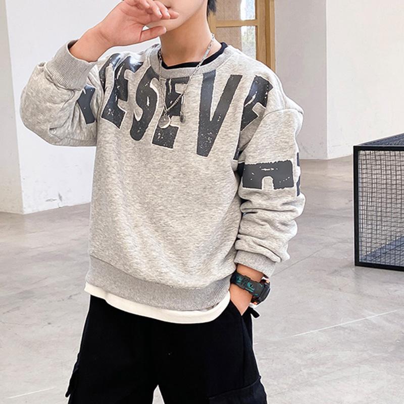 stylish children's clothing wholesale Kid Boy Letter Print Casual Sweater - PrettyKid
