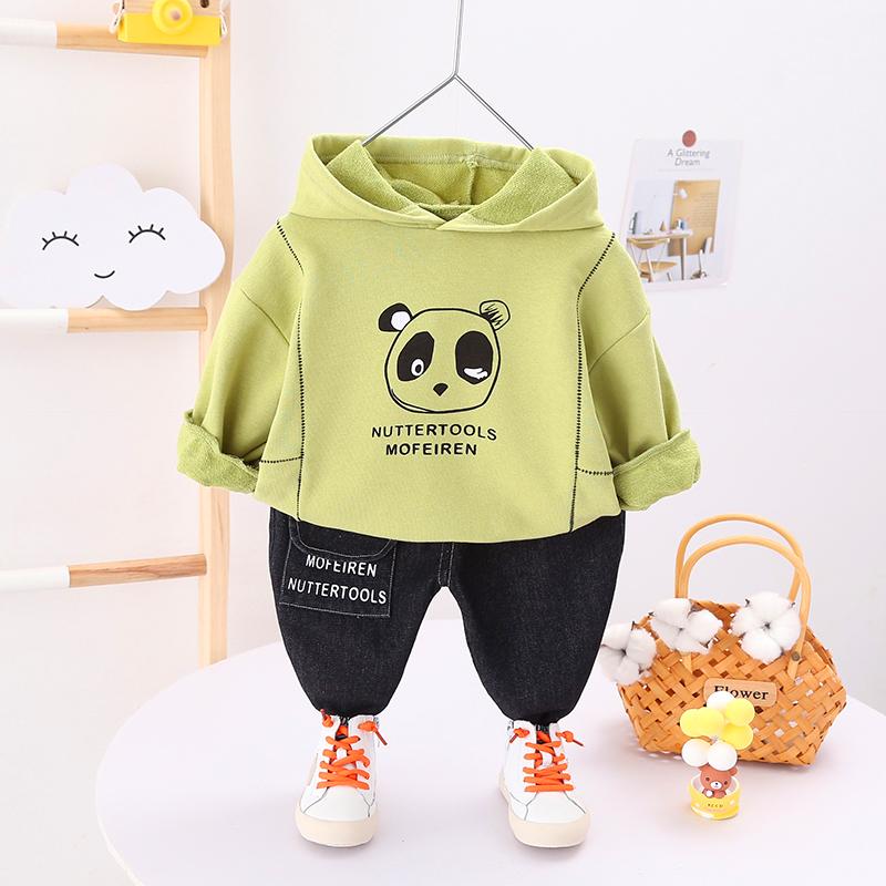 2-piece Panda Pattern Hoodie & Pants for Children Boy - PrettyKid