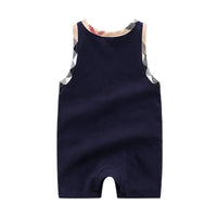 Plaid Sleeveless Bodysuit for Baby Children's clothing wholesale - PrettyKid