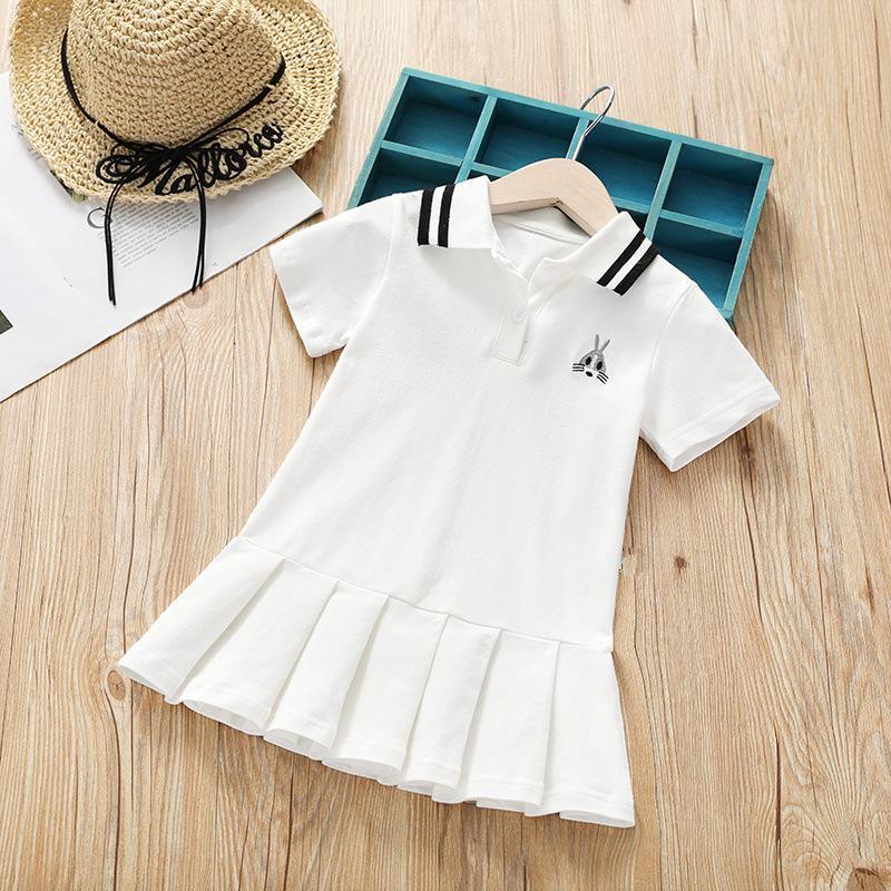 Solid Pleated Dress for Toddler Girl Wholesale children's clothing - PrettyKid