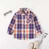 18months-7years Toddler Boy Shirts Children's Clothing Wholesale Boys Long-Sleeved Shirts Plaid Shirts Cotton Tops - PrettyKid