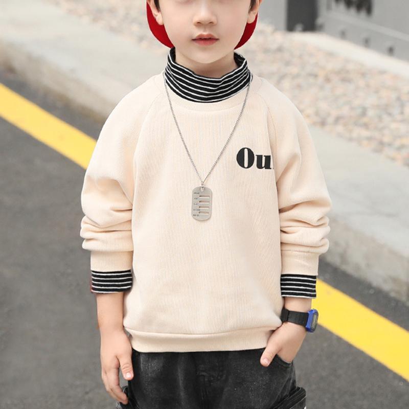 Fleece-lined Turtleneck Sweatshirt for Boy - PrettyKid