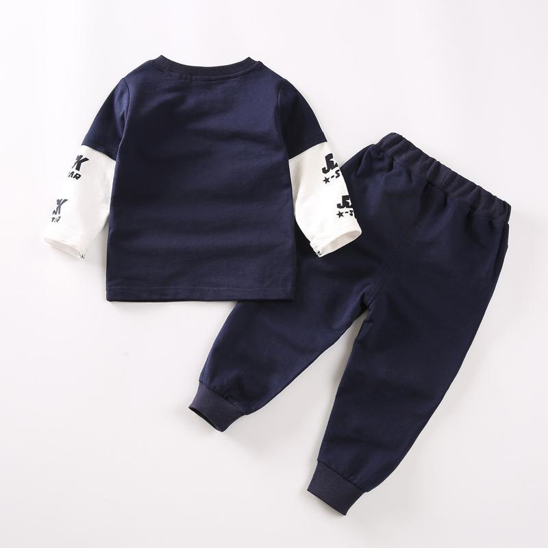 2-piece Letter Pattern Sweatshirts & Pants for Children Boy - PrettyKid