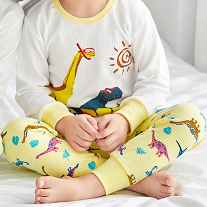 2-piece Dinosaur Pattern Pajamas Sets for Children Boy - PrettyKid